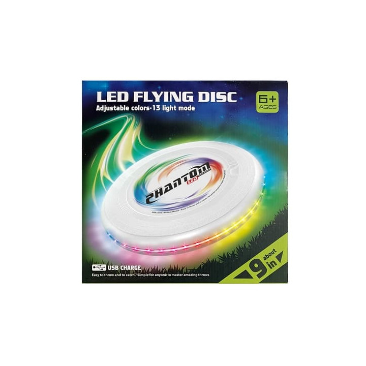 Bavytoy LED létající disk Frisbee 9" bílý