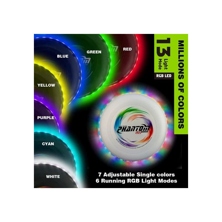 Bavytoy LED létající disk Frisbee 9" bílý