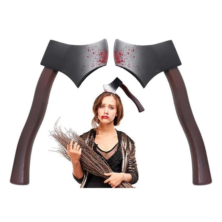 Halloweenská čelenka se sekerou