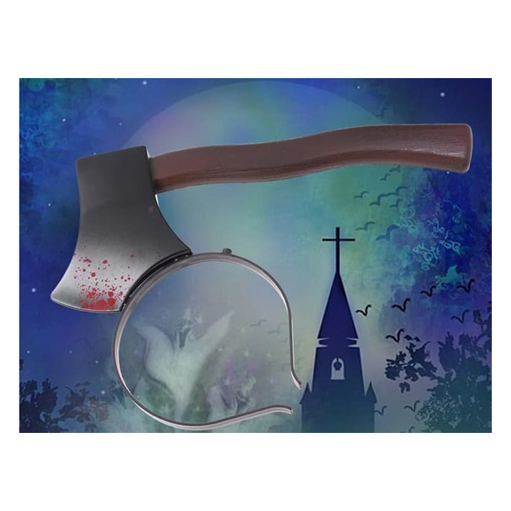 Halloweenská čelenka se sekerou
