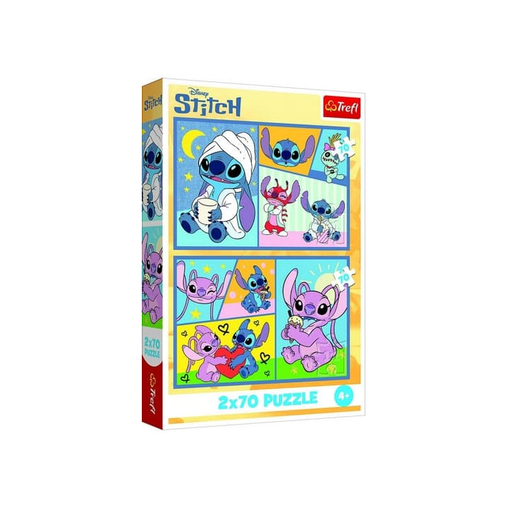 Puzzle 2x70 Lilo&Stitch - Se Stitchem není nuda 27,5x18cm v krabici 19x29x4cm