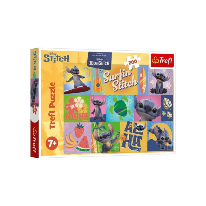 Puzzle Lilo&Stitch - Havajská dobrodružství 200 dílků 48x34cm v krabici 33x23x4cm