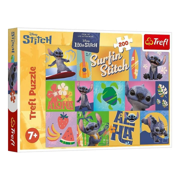 Puzzle Lilo&Stitch - Havajská dobrodružství 200 dílků 48x34cm v krabici 33x23x4cm