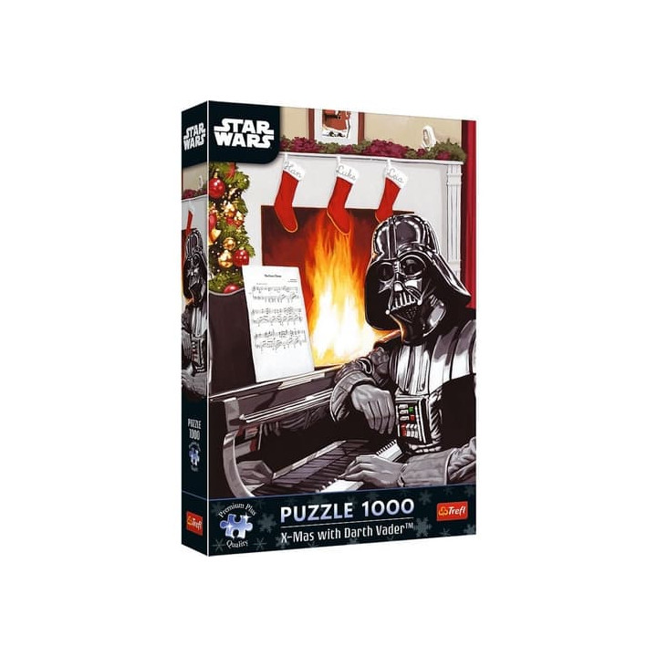 Puzzle Premium Plus: Star Wars - Vánoce s Darth Vader 1000 dílků 48x68,3cm v krabici 27x40x6cm