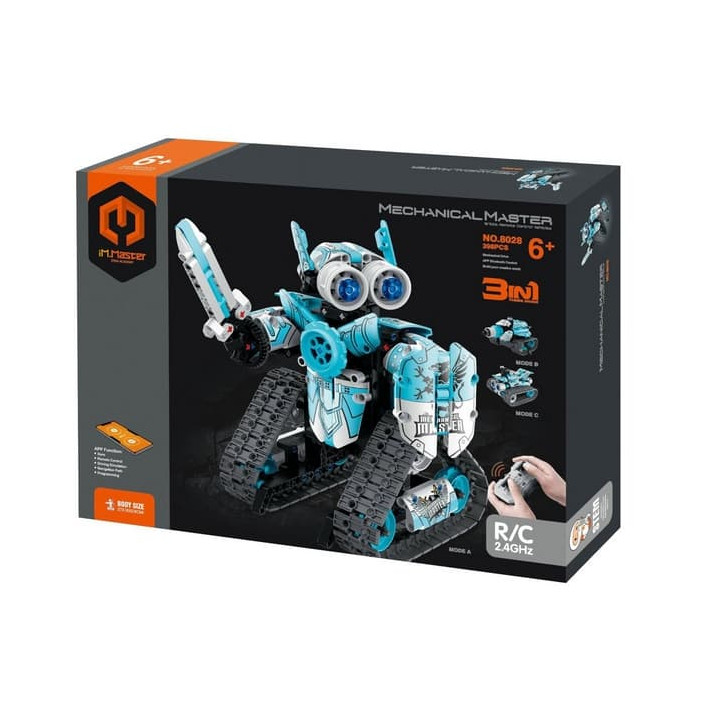 Stavebnice iM.MASTER 3v1 programovatelný robot RC plast 2,4GHz 398 dílků na bat. v krabici 31x23cm