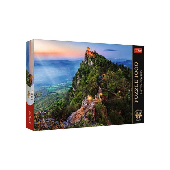 Puzzle Premium Plus - Photo Odyssey: Cesta Tower,San Marino 1000 dílků 68,3x48cm v krabici 40x27x6cm
