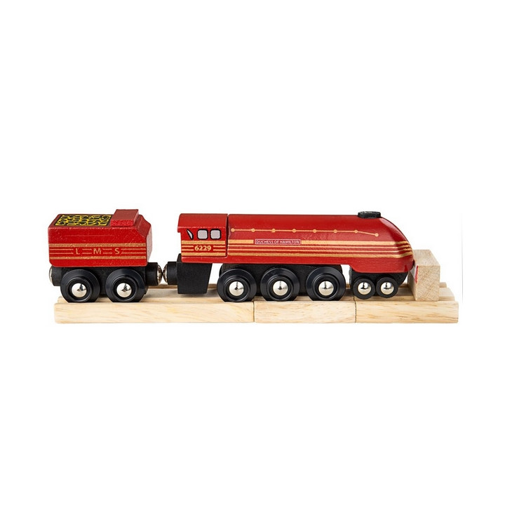 Bigjigs Rail replika lokomotivy Duchess of Hamilton+3 koleje