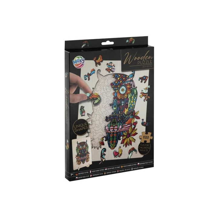 Dřevěné puzzle sova