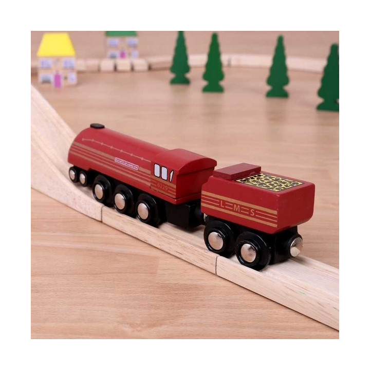 Bigjigs Rail replika lokomotivy Duchess of Hamilton+3 koleje
