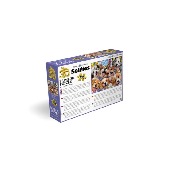Puzzle 3D - Smějící se štěňátka
