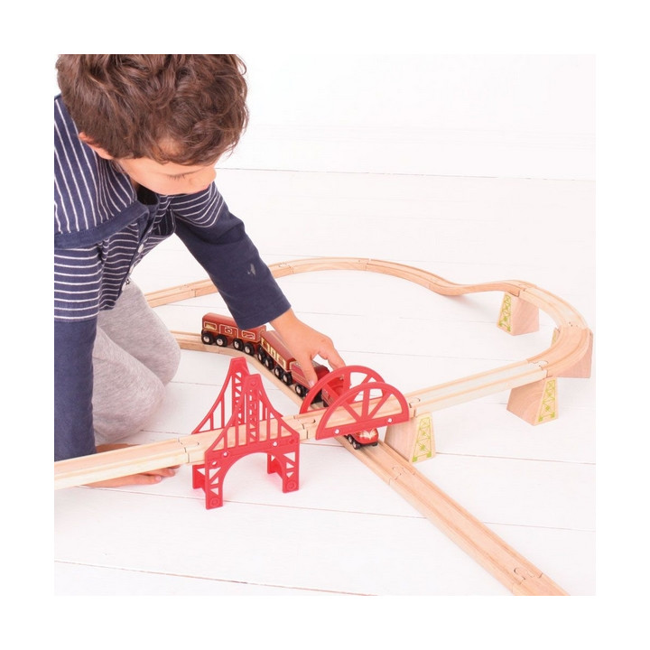 Bigjigs Rail replika lokomotivy Duchess of Hamilton+3 koleje