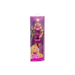 Barbie modelka - lesklé šaty se srdíčkem