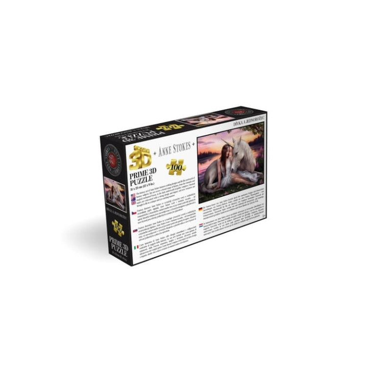 Puzzle 3D - Dívka a jednorožec
