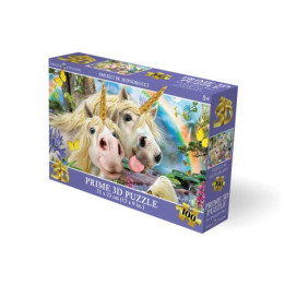 Puzzle 3D - Smějící se jednorožci