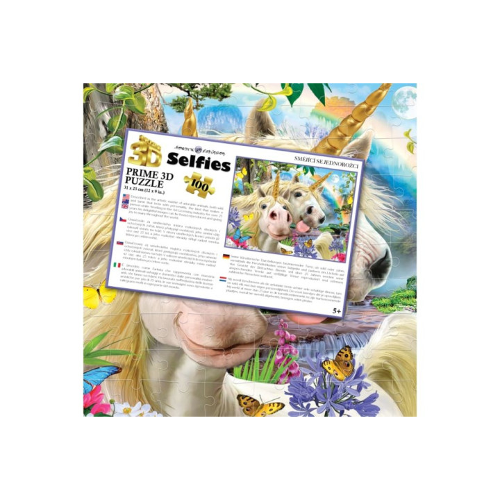 Puzzle 3D - Smějící se jednorožci