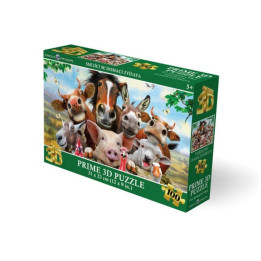 Puzzle 3D - Smějící se domácí zvířata