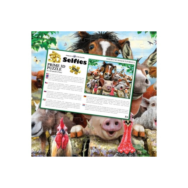 Puzzle 3D - Smějící se domácí zvířata
