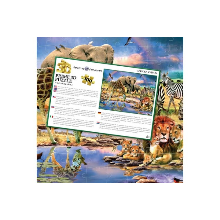 Puzzle 3D - Africká zvířata