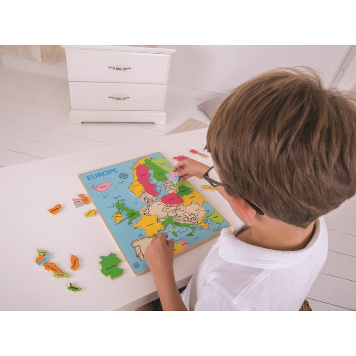 Bigjigs Toys Dřevěné puzzle mapa Evropy 25dílků