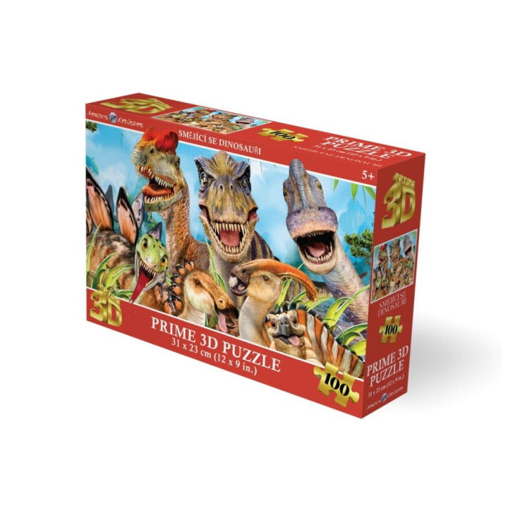 Puzzle 3D - Smějící se dinosauři