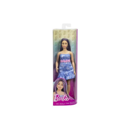 Barbie modelka - modré šaty s motýlem