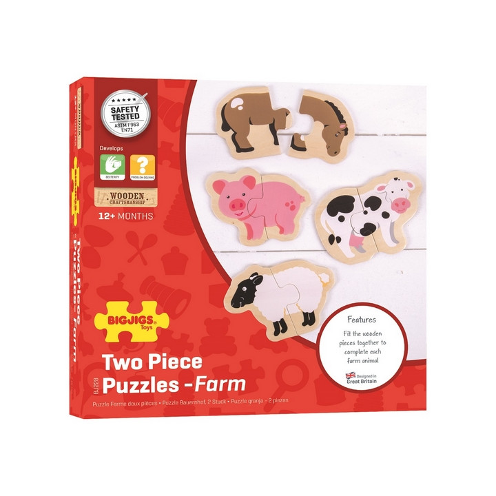 Bigjigs Toys Easy puzzle - Zvířátka z farmy