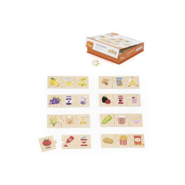 Dřevěné puzzle trojice-jídlo