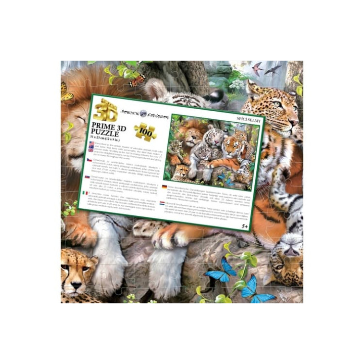 Puzzle 3D - Spící šelmy