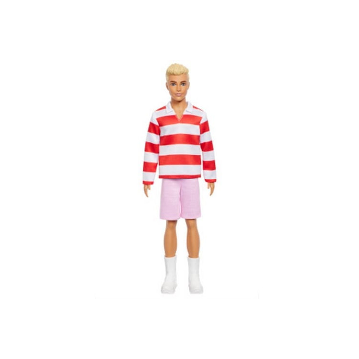 Barbie model Ken-Červeno-bílý proužek