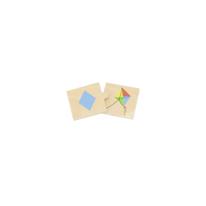 Dřevěné puzzle dvojice - tvary