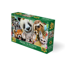 Puzzle 3D - Smějící se africká zvířata