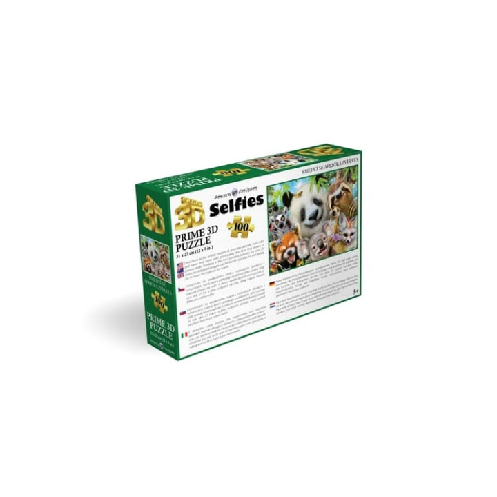 Puzzle 3D - Smějící se africká zvířata