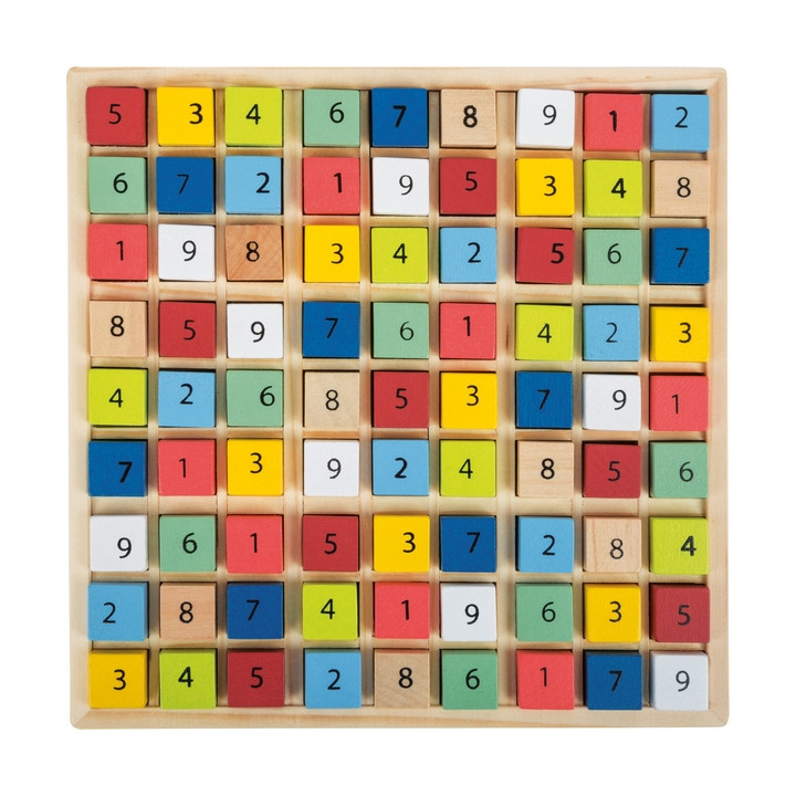 Small Foot Dřevěné sudoku barevné kostičky