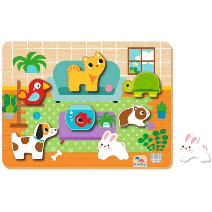 2Kids Toys Vkládací puzzle Mazlíčci