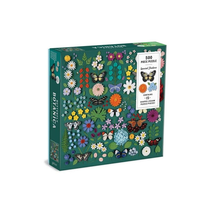 Galison Puzzle Motýlí botanická zahrada 500 dílků