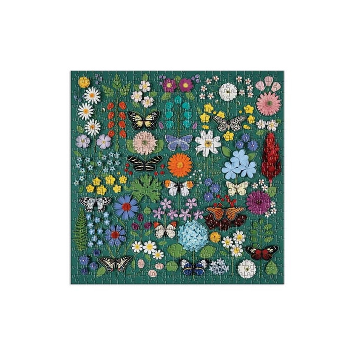 Galison Puzzle Motýlí botanická zahrada 500 dílků
