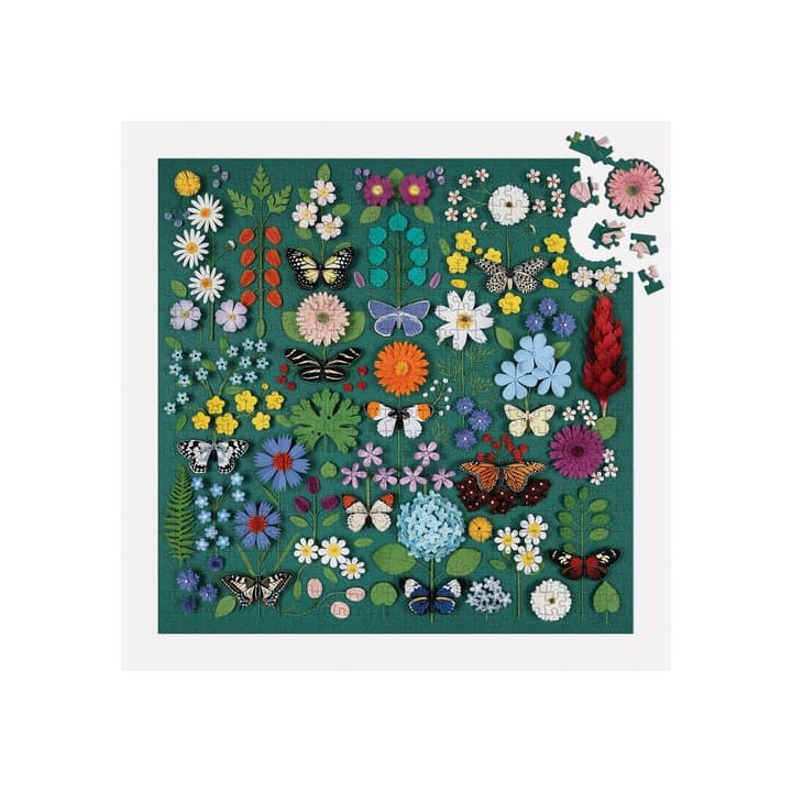 Galison Puzzle Motýlí botanická zahrada 500 dílků