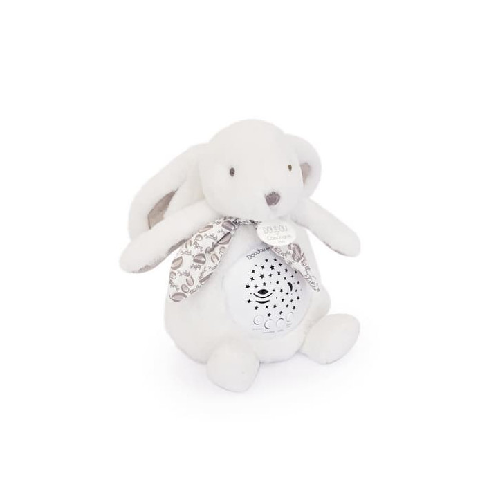 Doudou Hrací skříňka s projekcí Králíček bílý