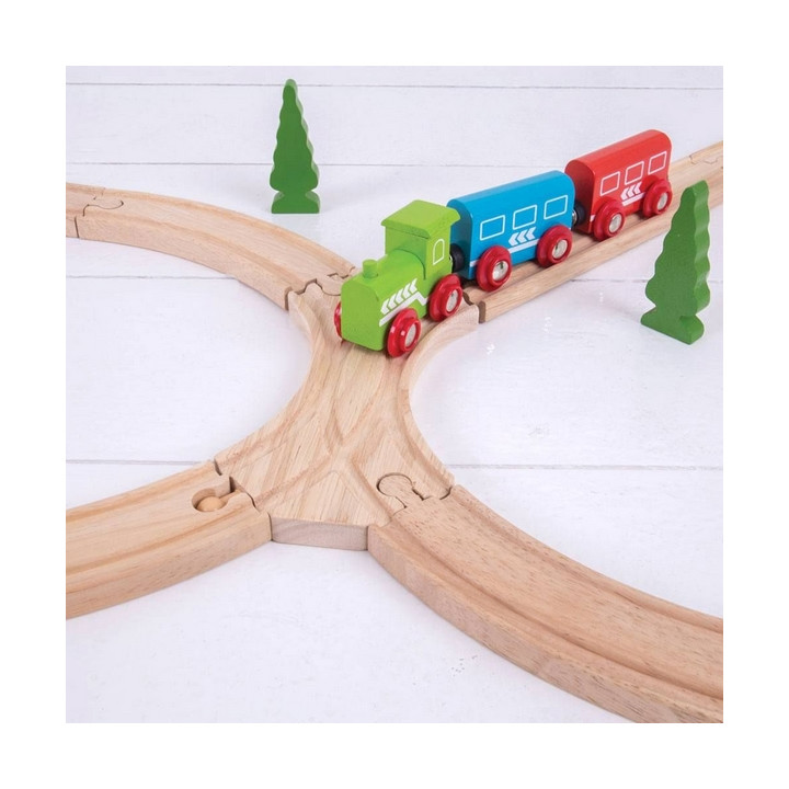 Bigjigs Rail Spojená symetrická výhybka 2ks