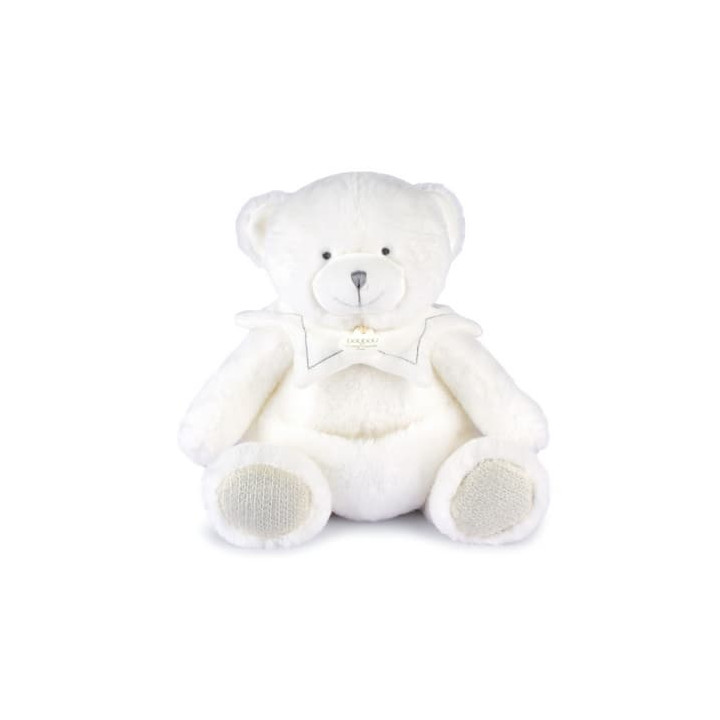 Doudou Dárková sada Plyšový medvídek s dečkou 30 cm béžový
