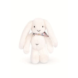 Doudou Plyšový králíček s šátkem bílý 35 cm