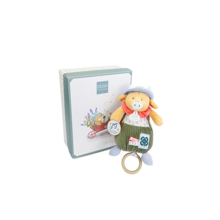 Doudou Dárková sada Plyšová kravička Aneth hrající melodii 20 cm