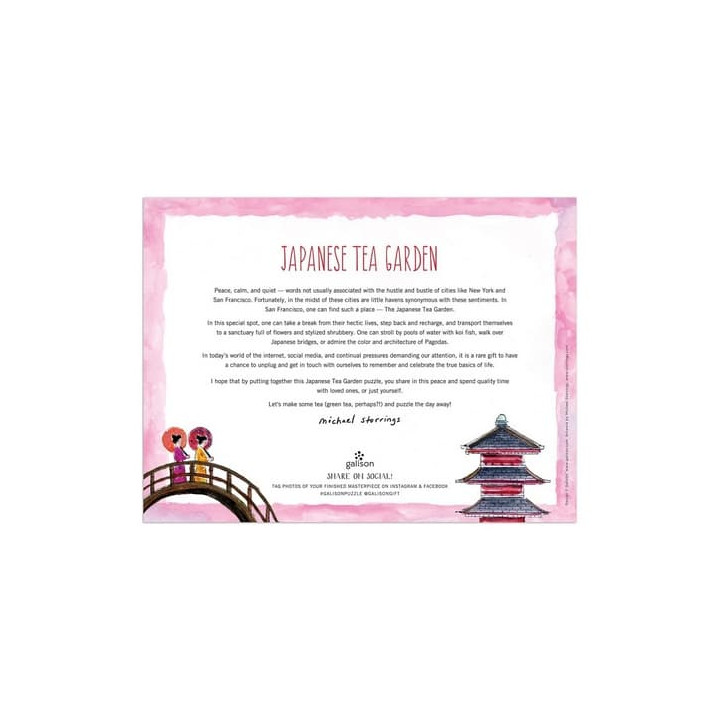 Galison Puzzle Japonská čajová zahrada 300 dílků