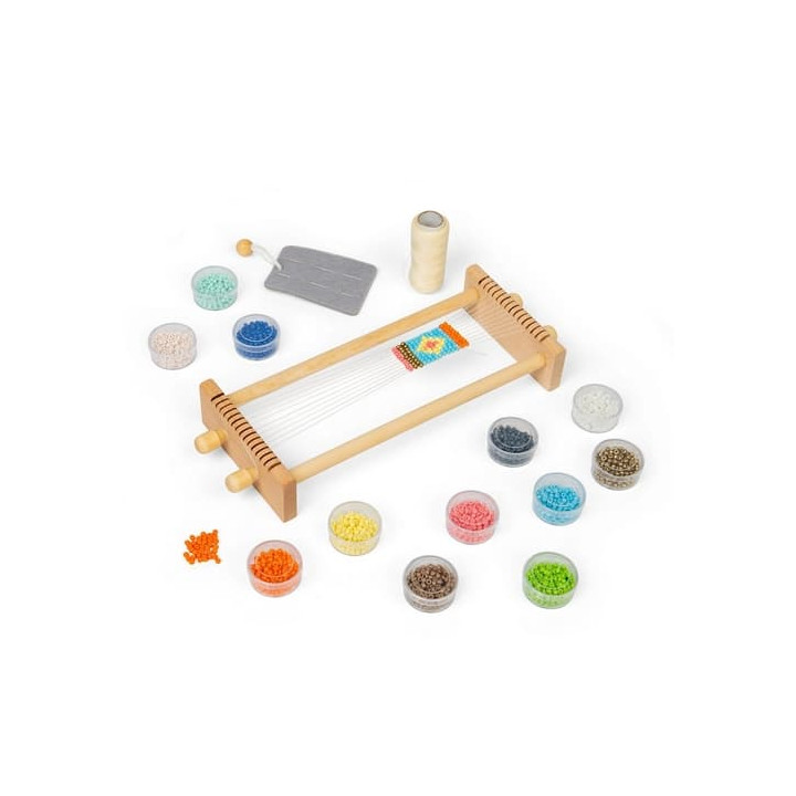 Bigjigs Toys Tkalcovský stav na korálky