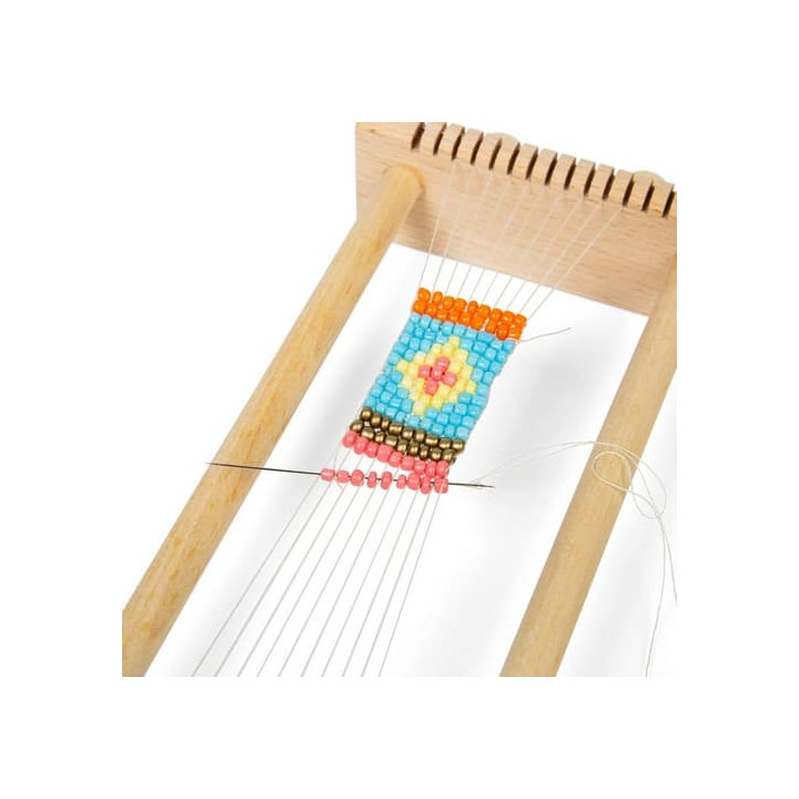 Bigjigs Toys Tkalcovský stav na korálky