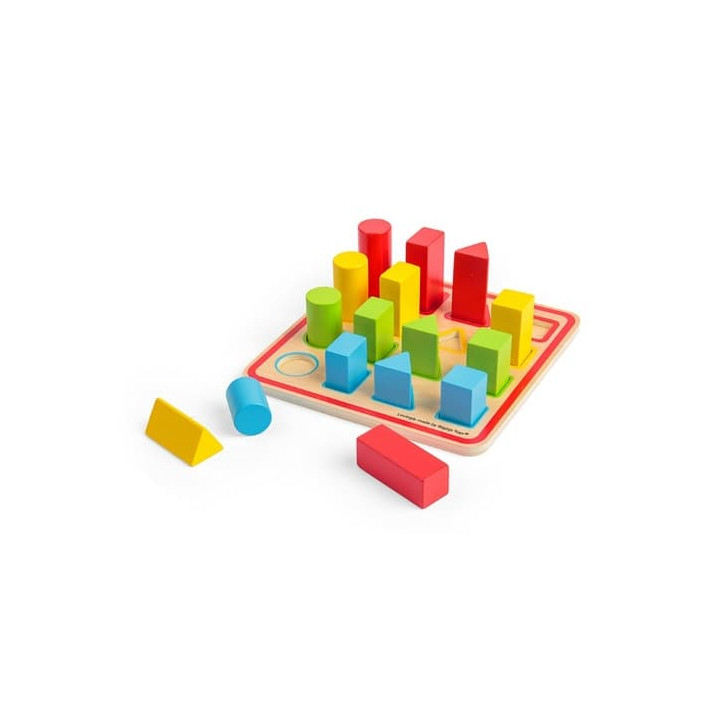 Bigjigs Toys Barevné vkládací tvary