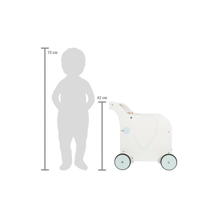 small foot Dřevěné chodítko Toy Box Slon