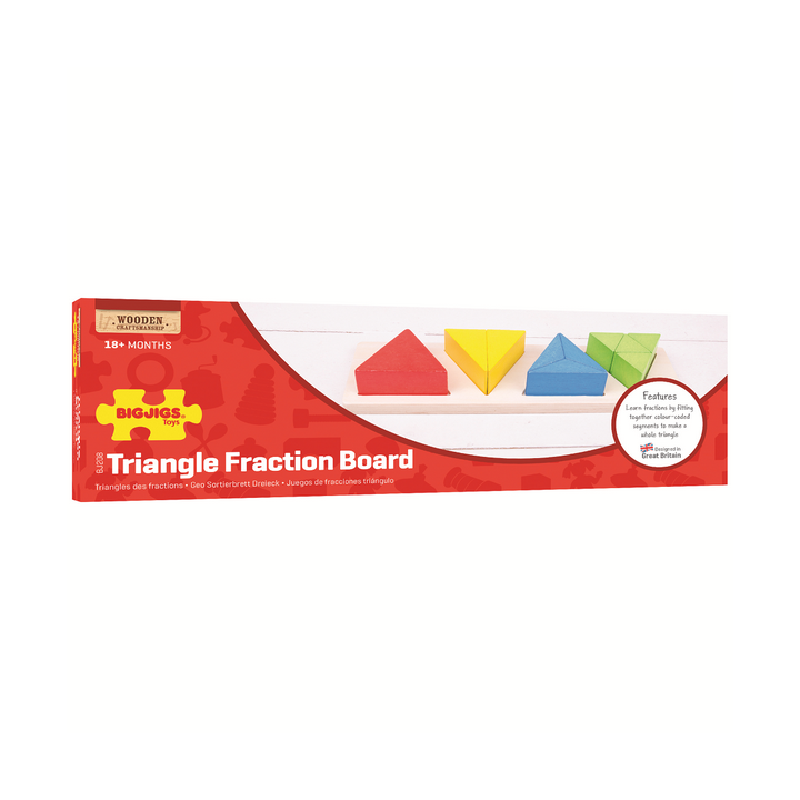 Bigjigs Toys Vkládací puzzle zlomky trojúhelníky