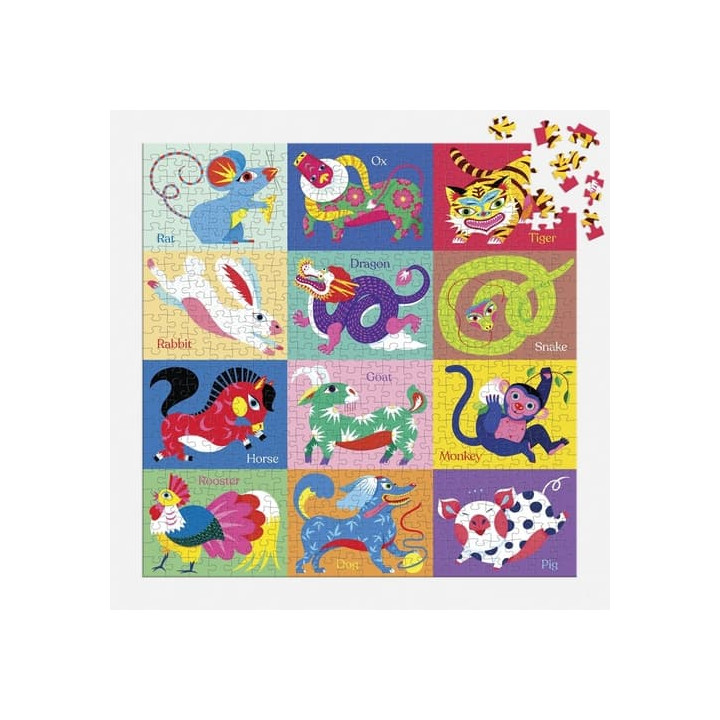 Galison Puzzle Čínský zvěrokruh 500 dílků