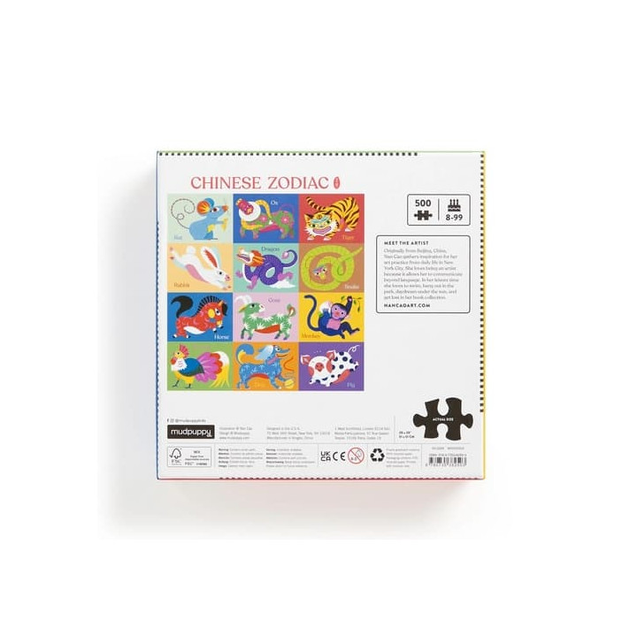 Galison Puzzle Čínský zvěrokruh 500 dílků